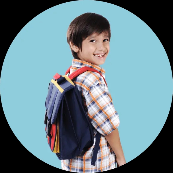Boy with a backpack