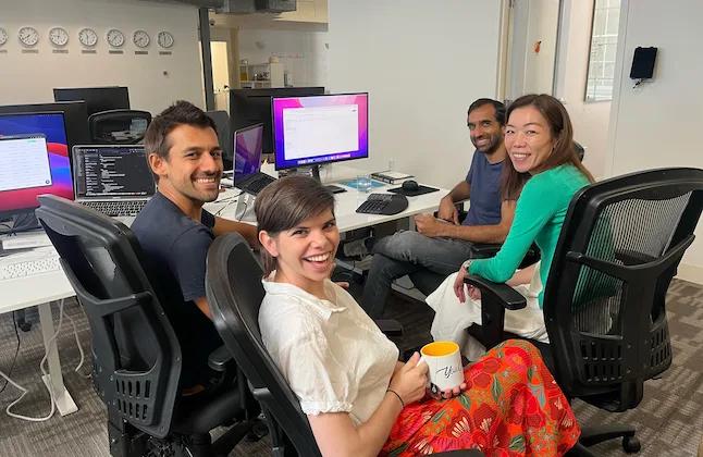 Cambly team members working together